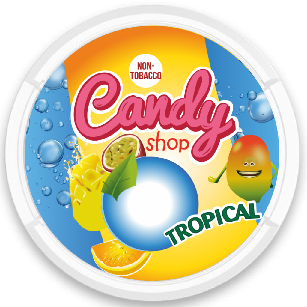 Candy Shop Tropical Nicotine Pouches Snus (Extra Strong) The Pod Block
