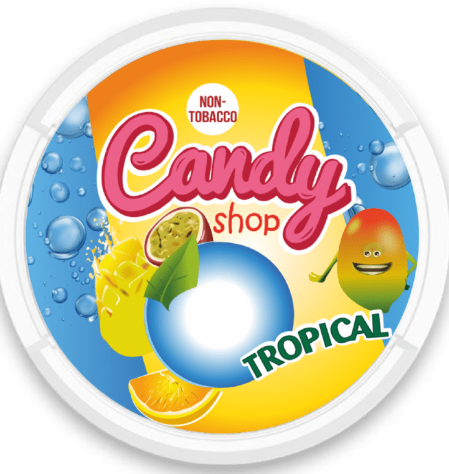 candy shop tropical cola nicotine pouches snus nicopods the pod block
