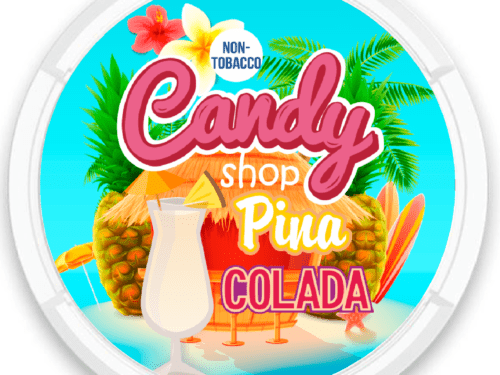 candy shop pina colada nicotine pouches snus nicopods the pod block