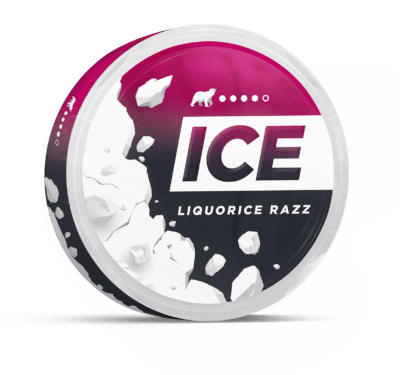 Ice Liquorice Razz Liquorice and Rasberry Flavour Nicotine Pouch