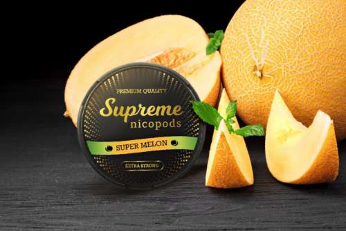 Supreme super melon nicotine pouches snus nicopods the pod block