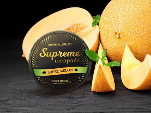 Supreme super melon nicotine pouches snus nicopods the pod block