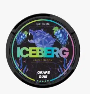 iceberg grape gum limited edition snus nicotine pouches the pod block