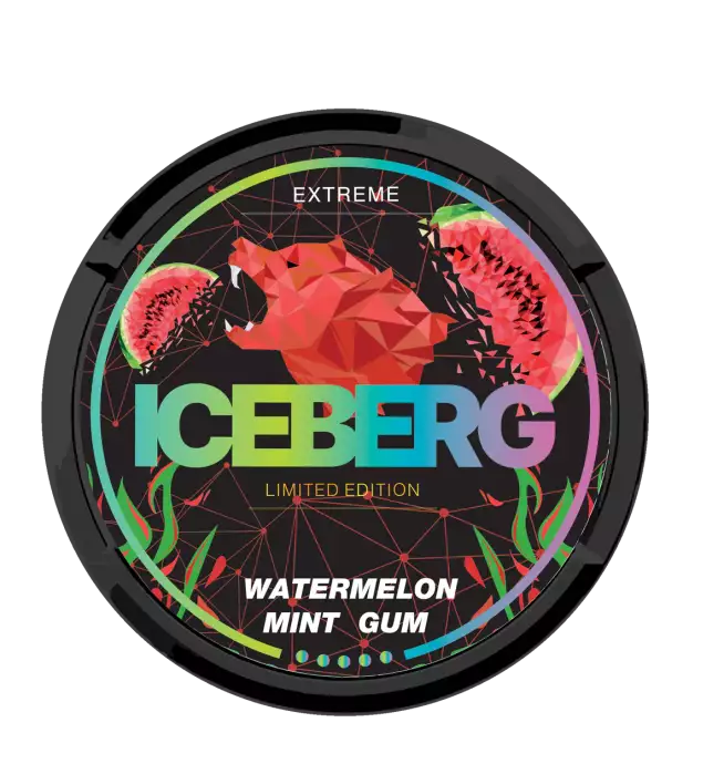 iceberg cherry a gum limited edition snus nicotine pouches the pod block