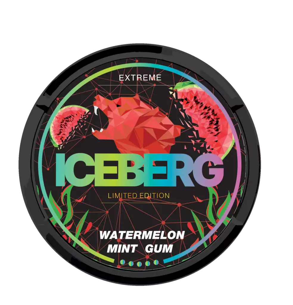 iceberg cherry a gum limited edition snus nicotine pouches the pod block