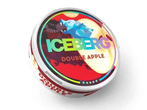 iceberg double apple snus nicotine pouches the pod block new