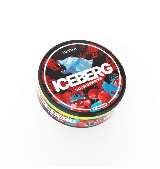 iceberg xxl sour berries snus nicotine pouches the pod block new