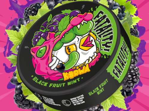 kurwa fatality black fruit mint snus nicotine pouches the pod block new