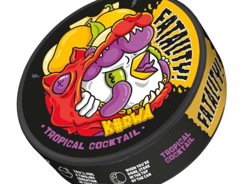 kurwa fatality tropical cocktail snus nicotine pouches the pod block new