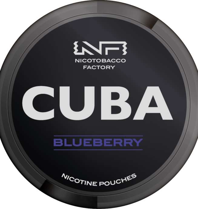 cuba black line blueberry snus nicotine pouches the pod block new