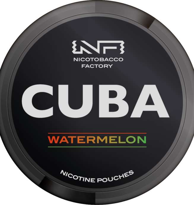 cuba black line double watermelon nicotine pouches the pod block new