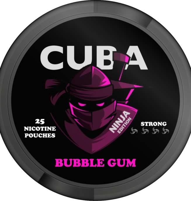cuba ninja 150mg bubblegum snus nicotine pouches the pod block new