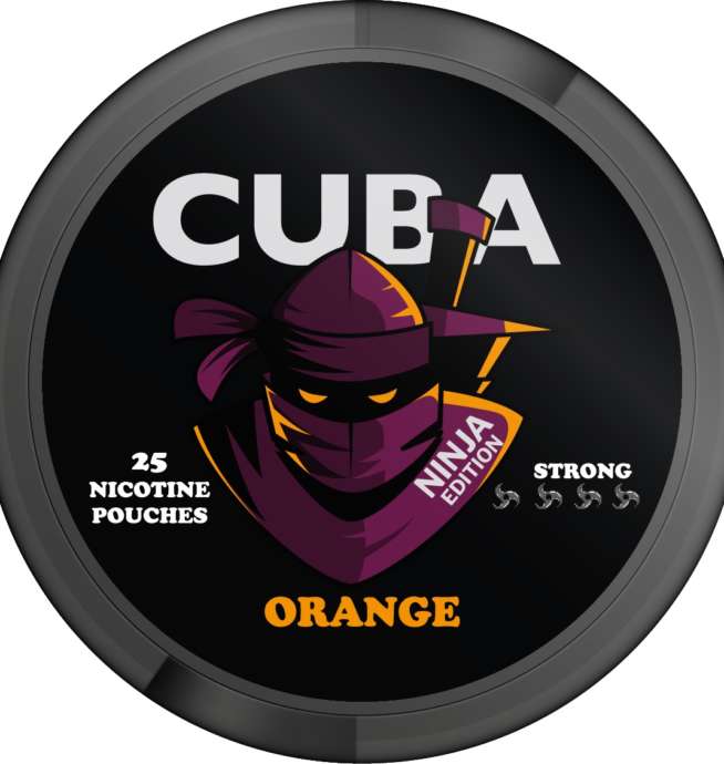 cuba ninja 150mg orange snus nicotine pouches the pod block new