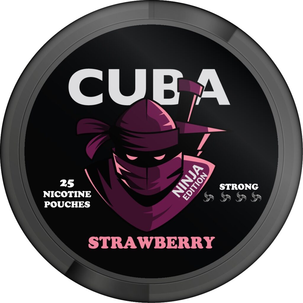 cuba ninja 150mg strawberry snus nicotine pouches the pod block new