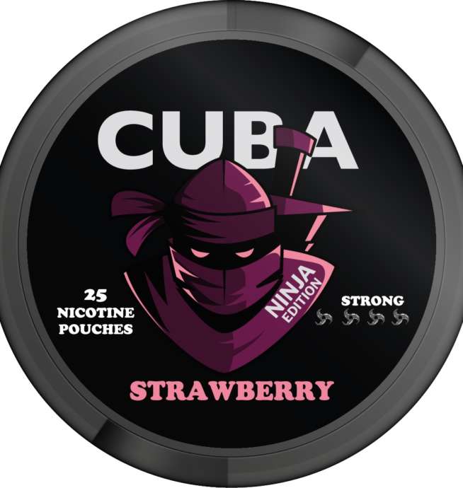 cuba ninja 150mg strawberry snus nicotine pouches the pod block new