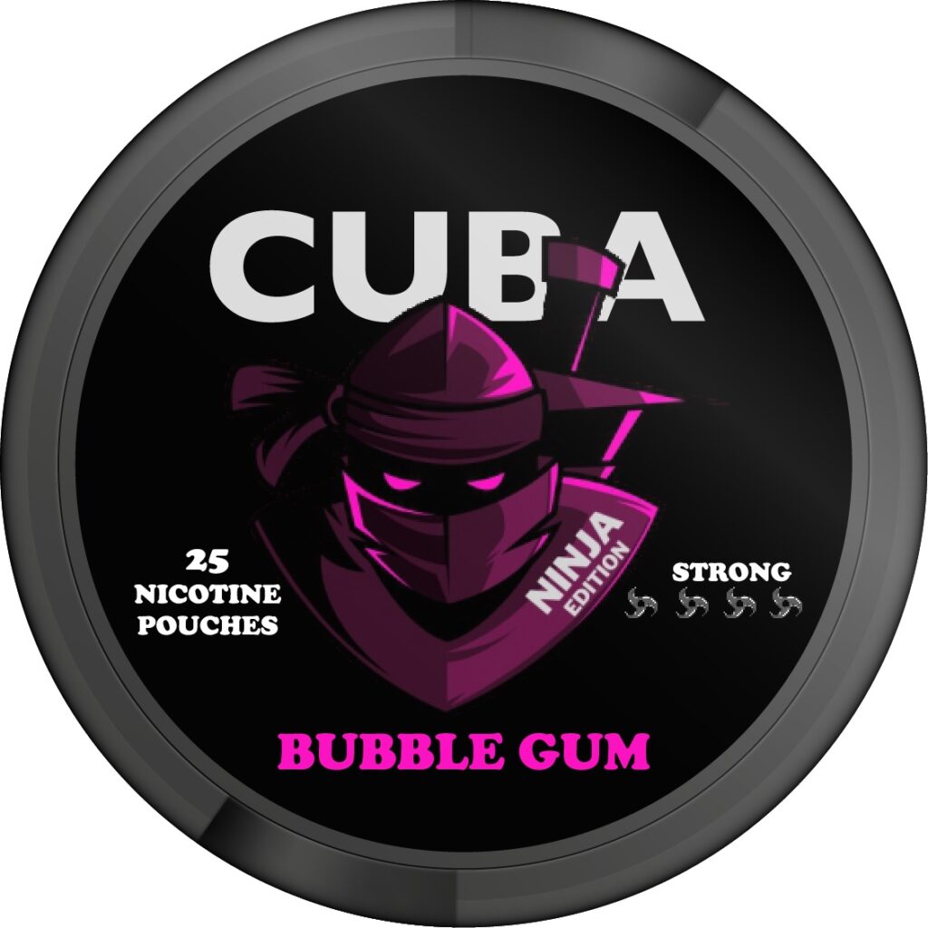 cuba ninja light bubblegum snus nicotine pouches the pod block new