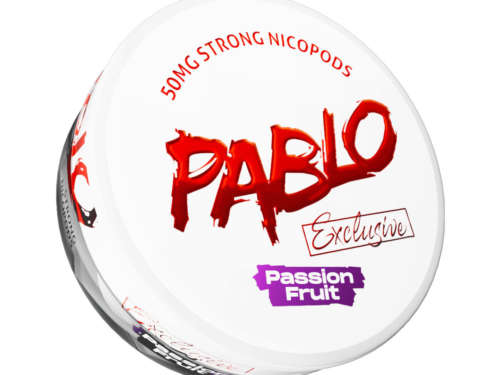 pablo passion fruit snus nicotine pouches the pod block