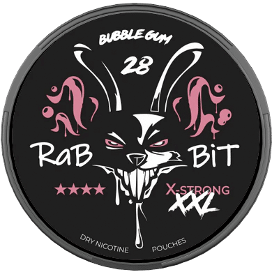 rabbit bubble gum snus nicotine pouches the pod block