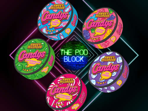 Candys multipack nicotine pouches snus nicopods the pod block