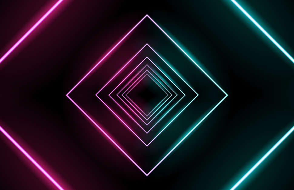 Abstract luxury neon glowing lines, magic energy space light concept.