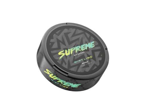supreme mint lime nicotine pouches snus the pod block