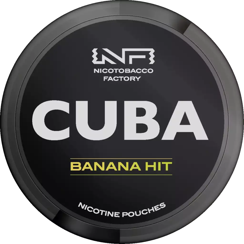 cuba black line banana hit snus nicotine pouches the pod block new