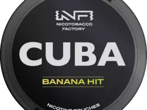 cuba black line banana hit snus nicotine pouches the pod block new
