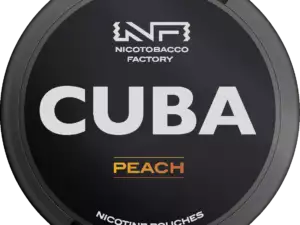 cuba black line peach snus nicotine pouches the pod block new