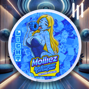 Molliez Blue Raspberry Cotton Candy Nicotine Pouches