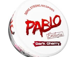 pablo dark cherry snus nicotine pouches the pod block