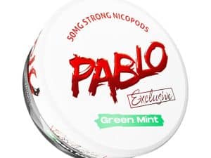 pablo green mint snus nicotine pouches the pod block