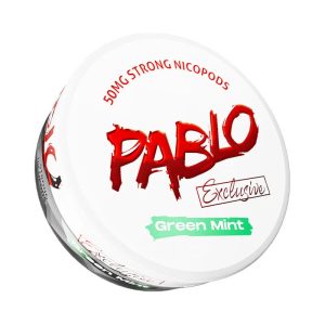 pablo green mint snus nicotine pouches the pod block