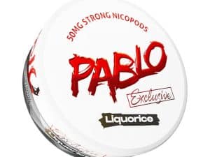 pablo liquorice snus nicotine pouches the pod block