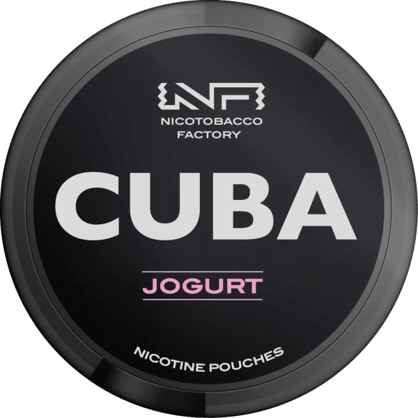 cuba black line strawberry yogurt jogurt snus nicotine pouches the pod block new