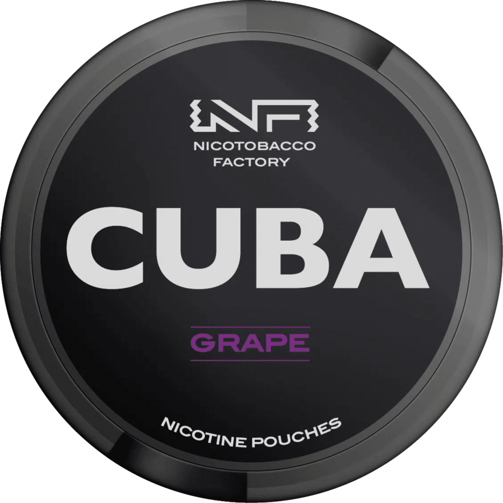 cuba black line grape snus nicotine pouches the pod block new