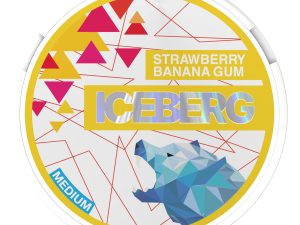 iceberg light strawberry banana Gum snus nicotine pouches the pod block new
